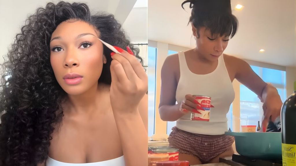 Megan Thee Stallion Prepares Thanksgiving Spread in Micro Shorts