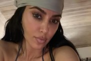 Kim Kardashian's Black Bikini Look Has Fans in Chokehold