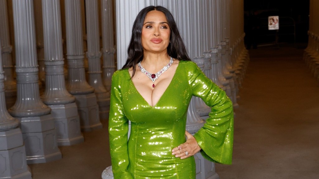 Salma Hayek Looks 'Absolutely Gorgeous' in Bold Green Dress