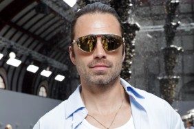 Sebastian Stan Showcases His Muscular Built in White Tee