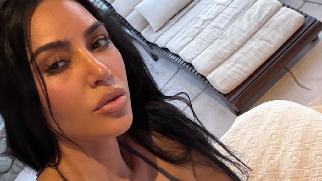 Kim Kardashian Is So 'Sexy' in Lacy Sheer PJs in SKIMS Video