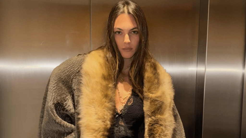 Vittoria Ceretti's Sheer Lace Top Nails the Lingerie Look