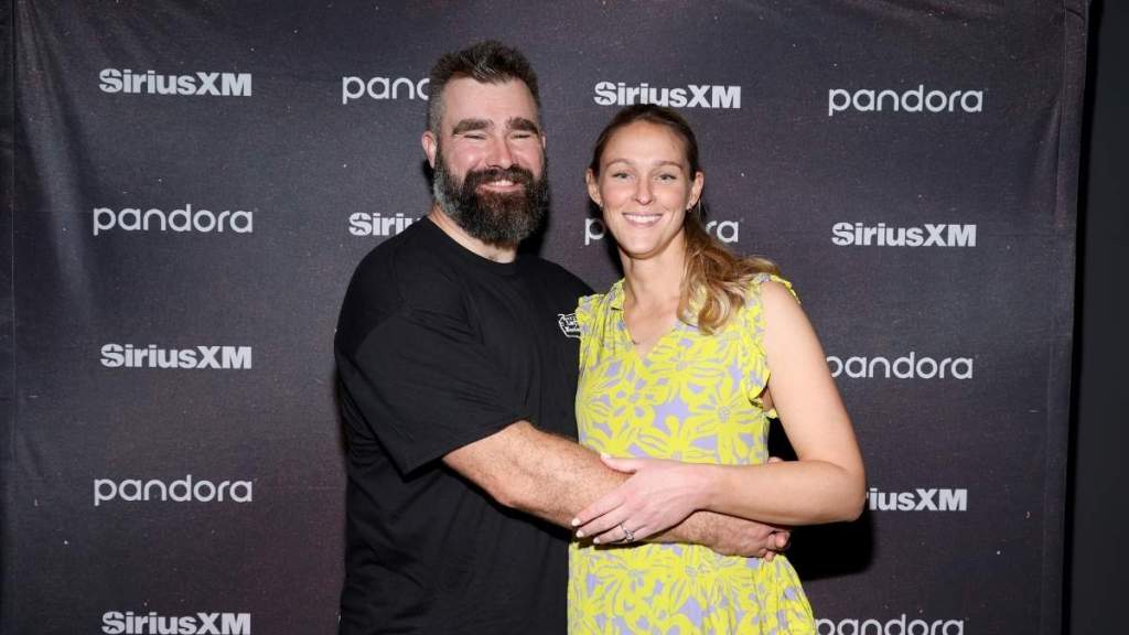 Jason Kelce’s Wife Hits Him With the ‘More Athletic’ TikTok Prank