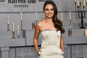 Mila Kunis Commands Attention in Ivory Column Gown