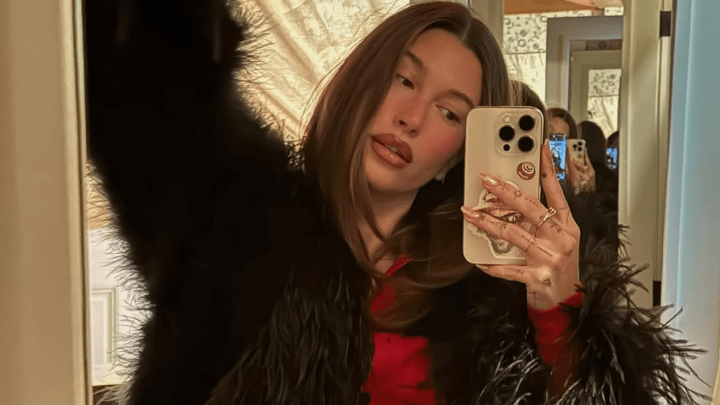 Hailey Bieber Delivers Flirty Poses in Bed in Thong Video