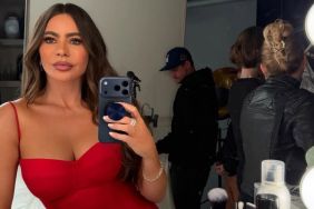 Sofia Vergara in Red Lingerie Lace Dress Is a Walking Thirst Trap