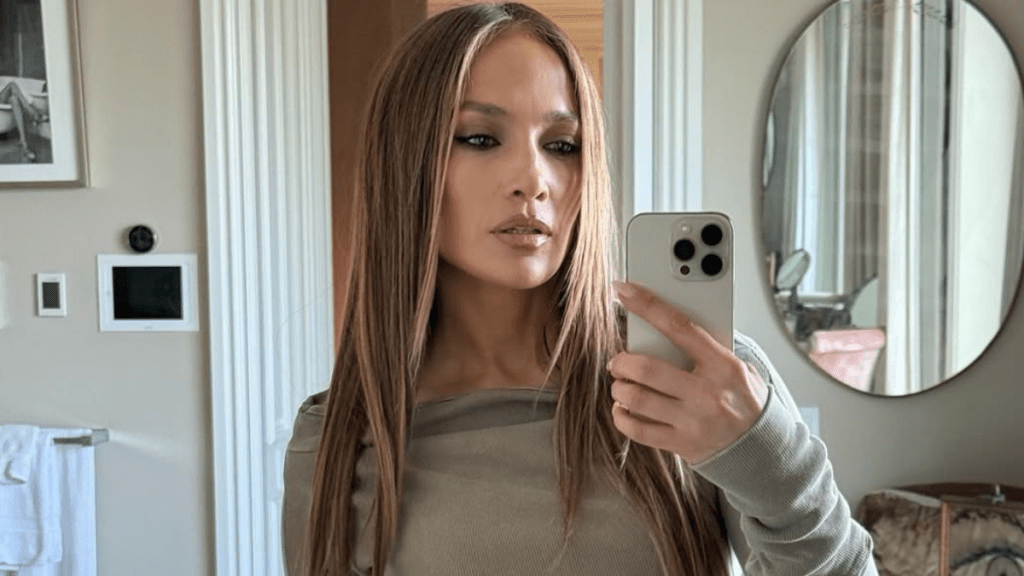 Jennifer Lopez's Satin Lace Dress Slays in Thanksgiving Feast Photos