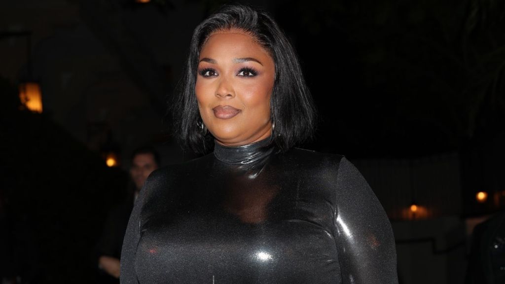 Lizzo Poses in Bold Neckline Top, Says 'I'm That B****'