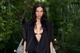 Irina Shayk Trades Her Bikinis for Something Extra Daring in Pool Photo