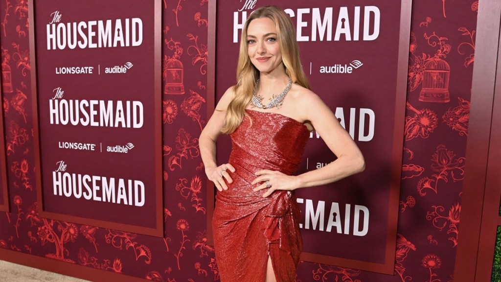 Amanda Seyfried Wearing Thigh-High Slit Dress Demands a Second Look