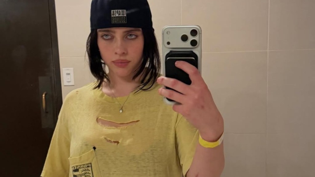 Billie Eilish's Selfie in See-Through Shirt Will Make You Look Twice