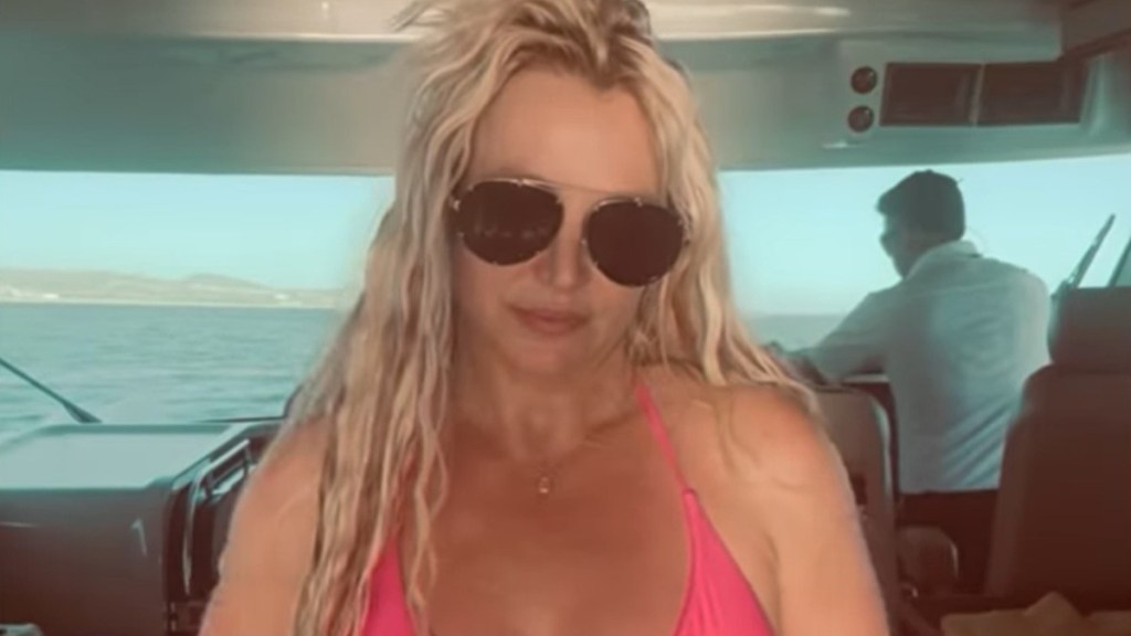 Britney Spears Posing in Pink Bikini Comes With Cheeky Twist