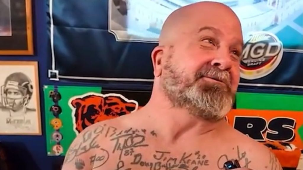 Bears Superfan Claims ‘Craziest’ Title With Over 150 Autograph Tattoos