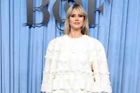 Heidi Klum's Sheer Tights Complete Her Super Tiny Miniskirt Looks