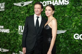 Hugh Jackman & Girlfriend Sutton Foster Twin in Black During Red Carpet