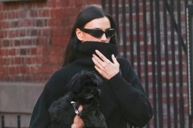 Irina Shayk's Fur Coat Is So Big It Envelops Her