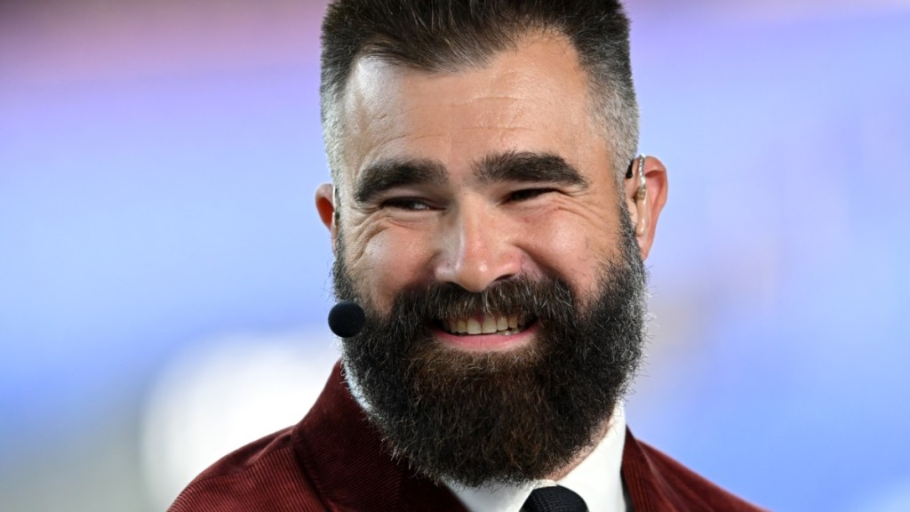 Jason Kelce Threatens to Take His Shirt Off at Travis Kelce & Taylor Swift Wedding