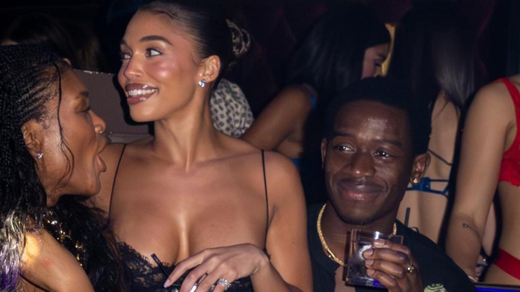 Lori Harvey Sits on Damson Idris’ Lap in Sheer Lace Minidress Photos