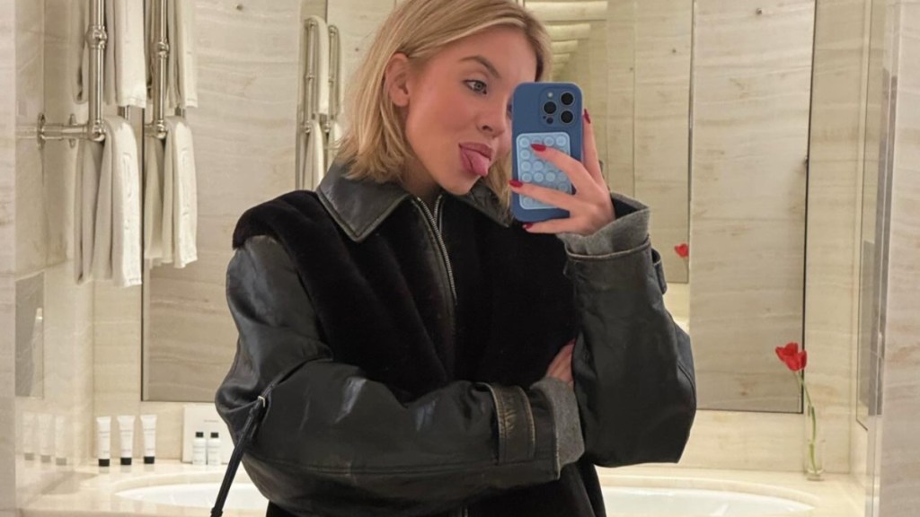 Sydney Sweeney's Red Miniskirt Look Is a Christmas Blessing