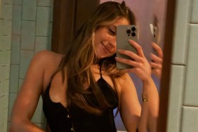 Tate McRae's Leather Coat Look Leaves Just Her Head Visible