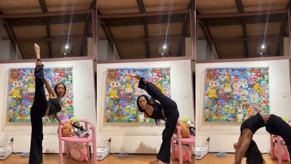 Quenlin Blackwell’s Flexibility Test Includes a Scream or Two in Video