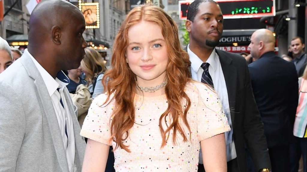 Sadie Sink Wows in Strapless Dress in Armani Beauty Video