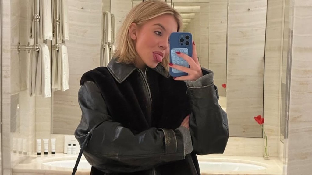 Sydney Sweeney Sticks Her Tongue Out For Playful Selfie