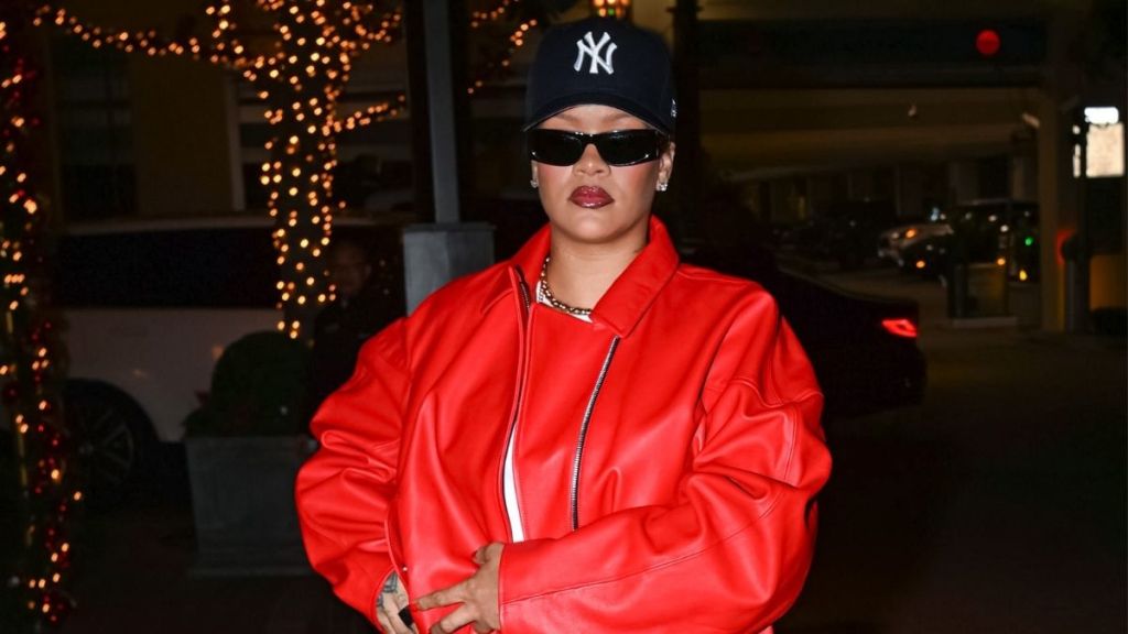 Rihanna Shops at CVS in Festive Red Celine Jacket