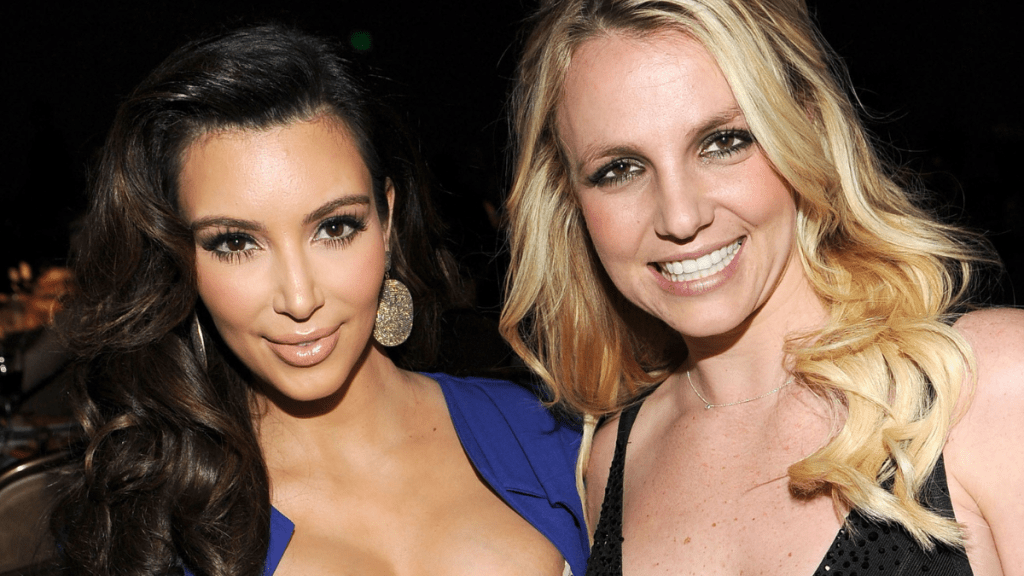 Kim Kardashian Snuggling With Britney Spears on Bed Will Make You Look Twice