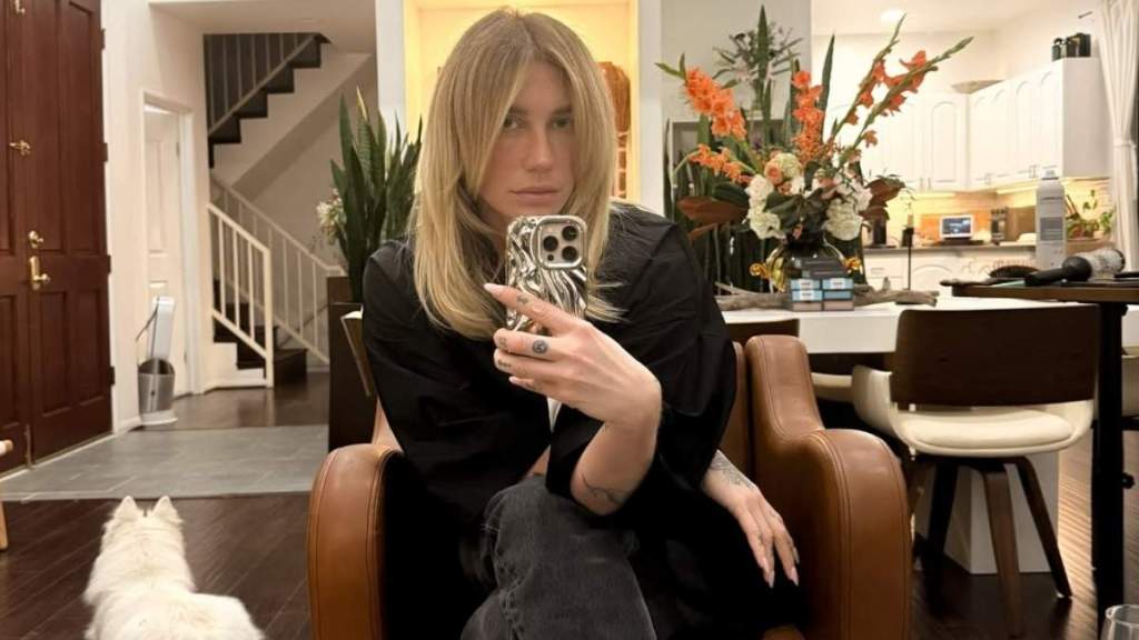 Kesha's Cheeky Thong Steals Spotlight in Fully Sheer Bodysuit Photo