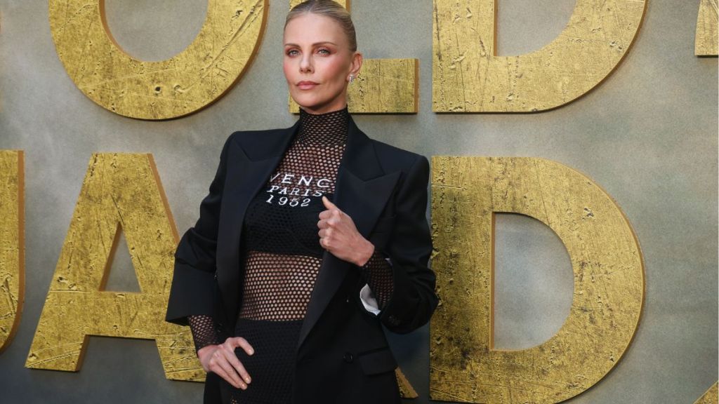 Charlize Theron Looks 'Hot' in Bold Sheer Lace Outfit