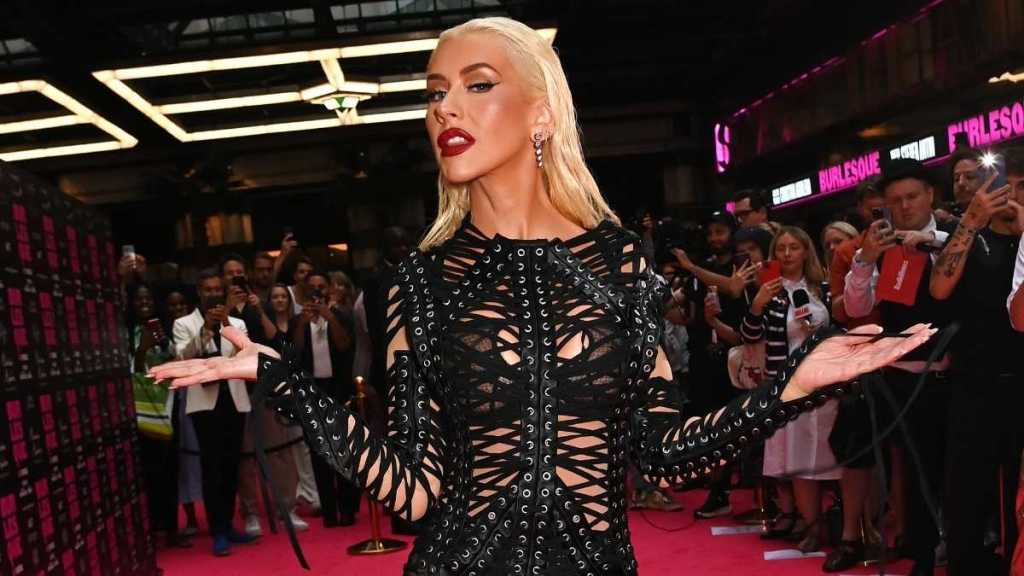 Christina Aguilera's Fully Sheer Catsuit Photos Also Flaunt Lingerie