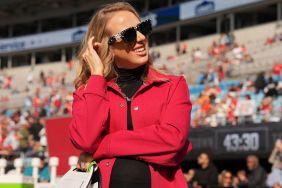 Brittany Mahomes Pairs Super Short Minidress With Sheer Tights