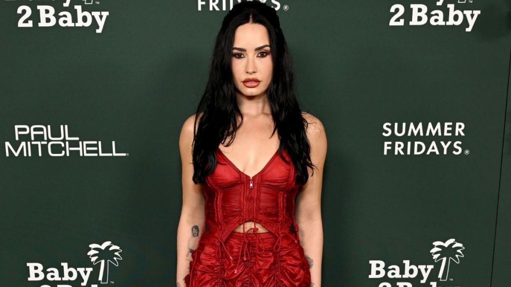 Demi Lovato in Sheer Corset Dress Is Not To Be Missed