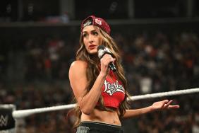 Nikki Bella’s Cooper DeJean Eagles Jersey Almost Slips off in Video
