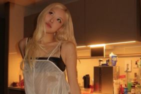 Blackpink's Rose Wears a Striking Sheer Dress for Christmas