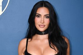 Kim Kardashian Poses in Sheer Black Crop Top For SKIMS