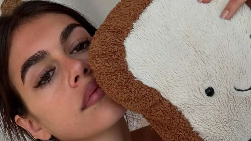 Kaia Gerber Poses in Underwear & Cami Top Amid Paris Fashion Week