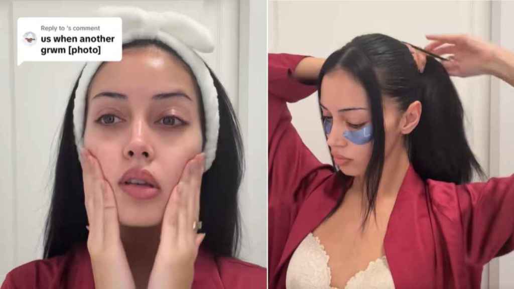 Cindy Kimberly Wears Just a Bra Under Her Robe in Glam Video