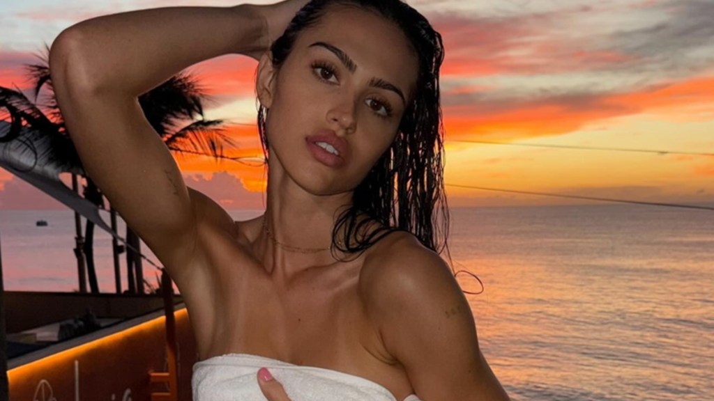 Amelia Gray Poses in Nothing But Just a Towel