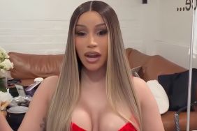 Cardi B Flaunts Strappy Red Look Ahead of Little Miss Drama Tour