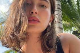 Hailey Bieber’s Crop Top Is Barely Holding On