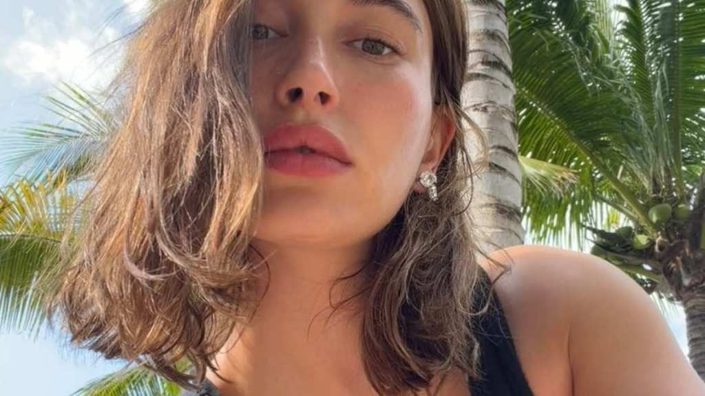 Hailey Bieber’s Crop Top Is Barely Holding On