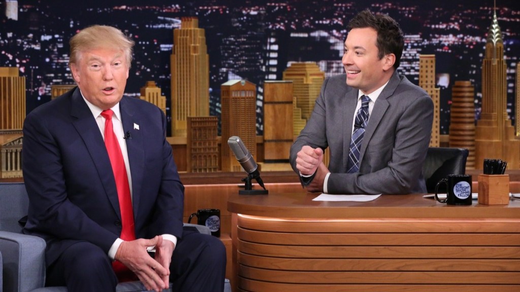 Jimmy Fallon Mocks Donald Trump For Allegedly Flipping Off Heckler