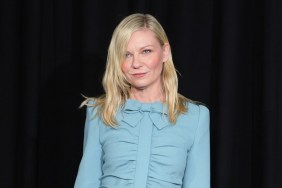 Kirsten Durst Poses in Blue Mini-Dress For PFW