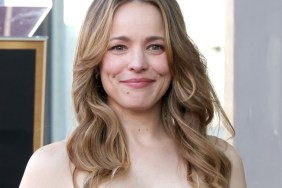 Rachel McAdams off shoulder gown instagram
