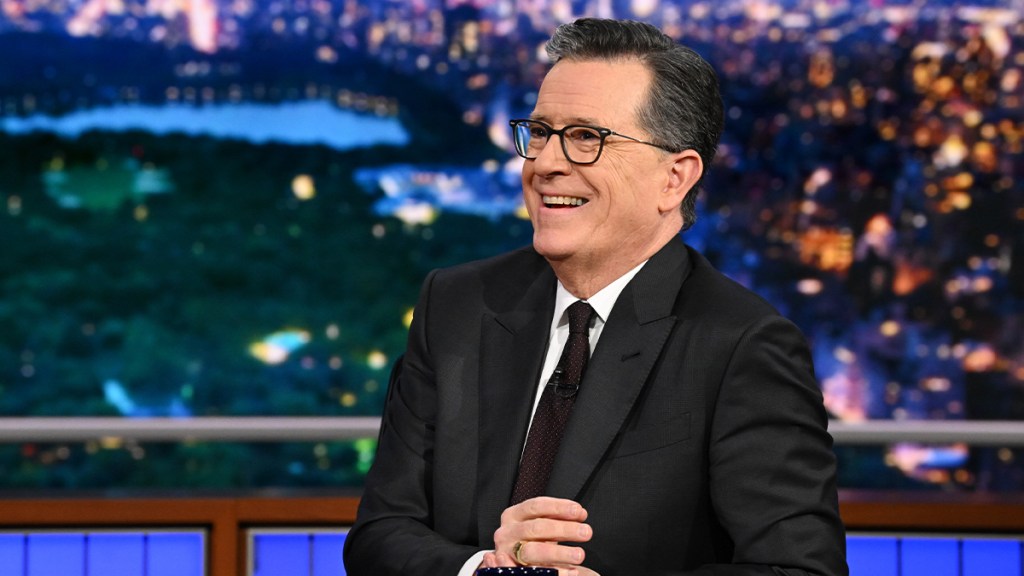 Stephen Colbert Mocks Donald Trump For Allegedly Flipping Off Heckler