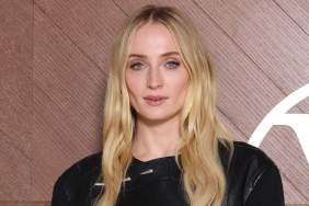 Sophie Turner Posing in Jacket With No Top Will Distract You