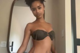 Tyla Stuns in Bandeau Bikini Top & Unbuttoned Pants in GRWM Video