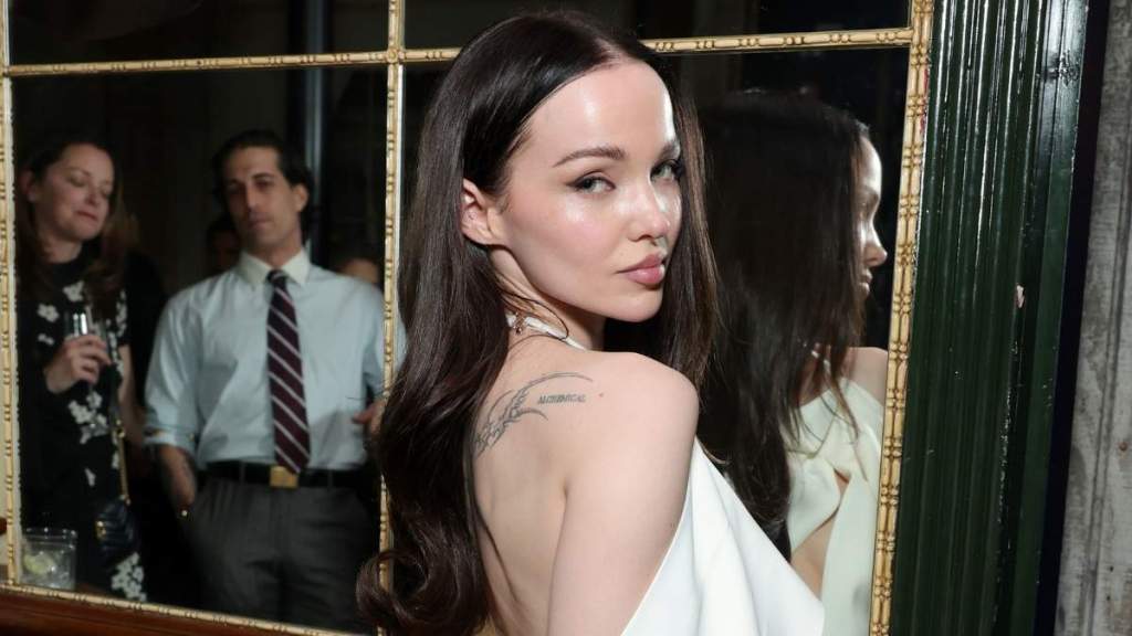 Dove Cameron Goes Bold in Backless Cutout Dress